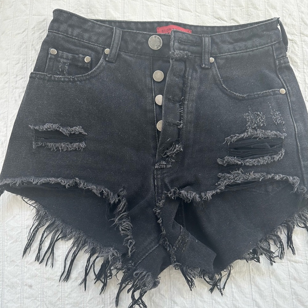 Signature black jeans Shorts
